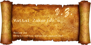 Vattai Zakariás névjegykártya